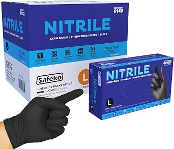 Nitrile Exam Gloves, Latex-Free Powder-Free Non-Sterile Disposable Gloves, For Medical, Cleaning, And Kitchen Prep