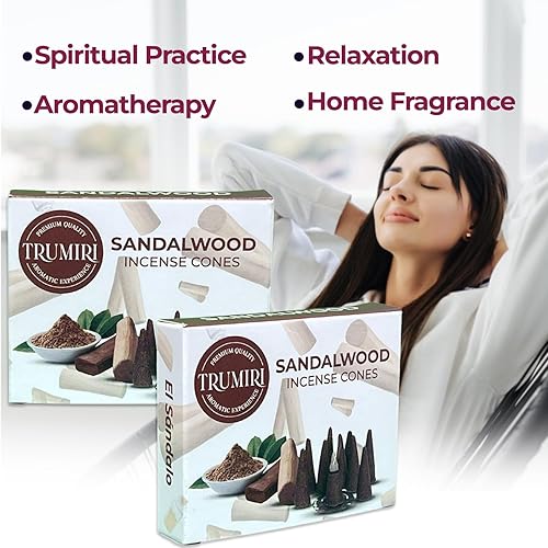Miniatura 3 de Conos de incienso de sándalo  Total de 20 conos de incienso  Paquete doble de 10 conos de insencia  Conos de incienso perfumados  Aromas de incienso