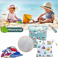 2 Wet Bag Per Pannolini - Borse Impermeabili Lavabili Per Neonato - Foto 3