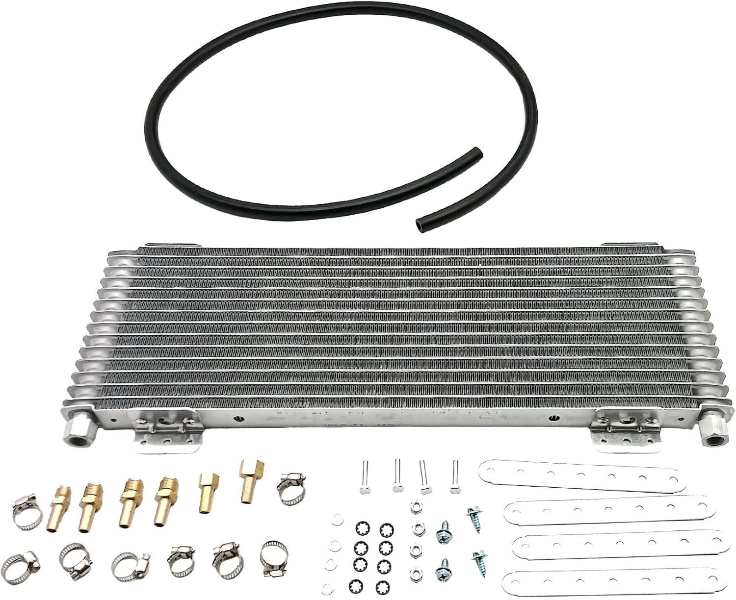 LPD47391 40K Low Pressure Drop Transmission Oil Cooler Kit For Heavy Duty 40,000 GVW Max Car Van Light Truck With Mounting Hardware Towing Applications and Advanced Cooling Protection OC-4739-1 47391