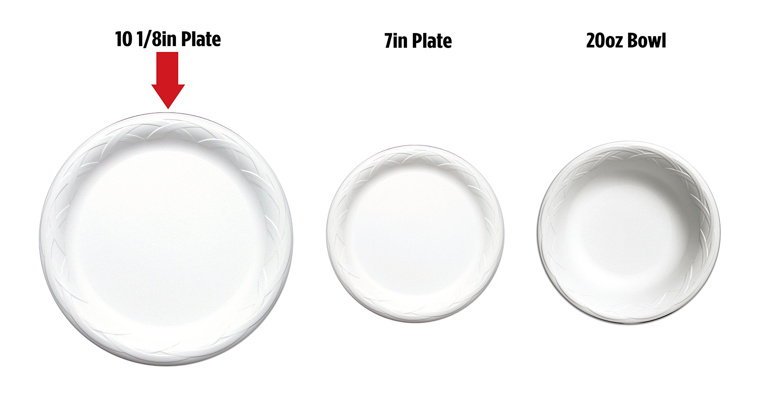 Vanity Fair Impressions Dinner Plates, 10 1/8", 28 Count, Dinner Size