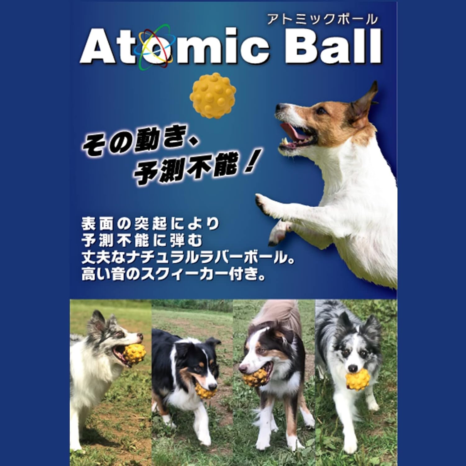 Platz Pet SUPPLISES & Fun Atomic Ball Dog Toy, Medium, Orange