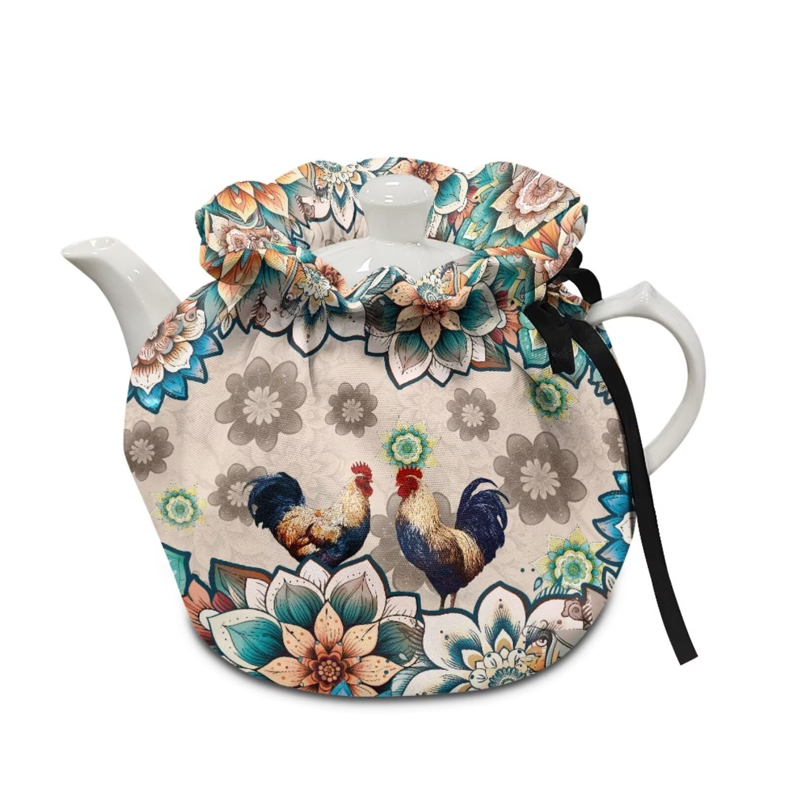 Xoenoiee Boho Mandala Chicken Tea Cozy Tea Cosy for Teapots Keep Warm Teapot Cover Insulated Kettle Cover for Home Kitchen Table Decor