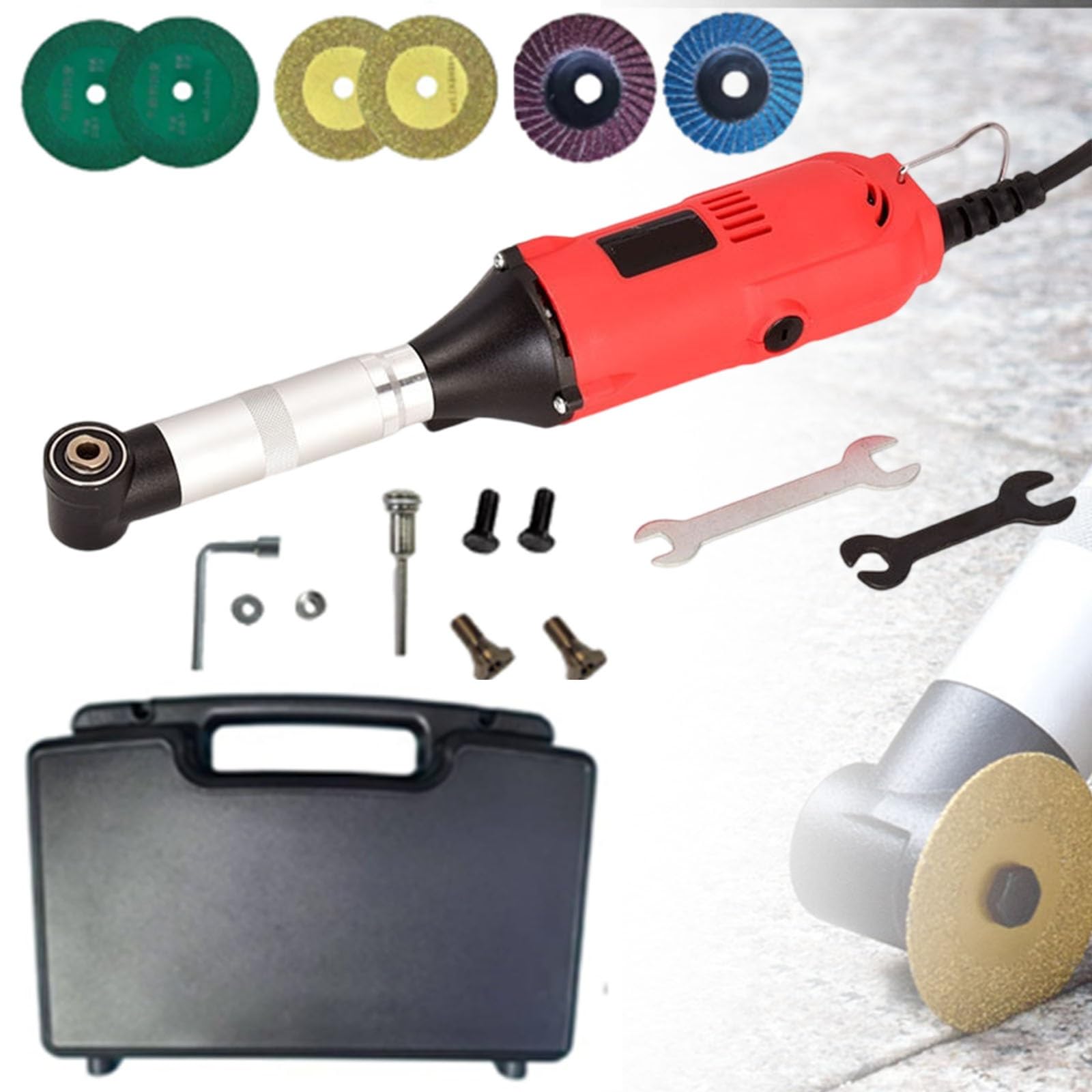 Limpiador de juntas de baldosas, máquina eléctrica de 350 W y 15000 RPM for limpiar juntas de baldosas, 6 velocidades ajustables for pulir, fresar, eliminar óxido y limpiar juntas de baldosas.