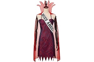 Miss Argentina Beetlejuice Miss Argentina Cosplay Costume Cloak Dress Halloween Carnival Party for Women Outfit