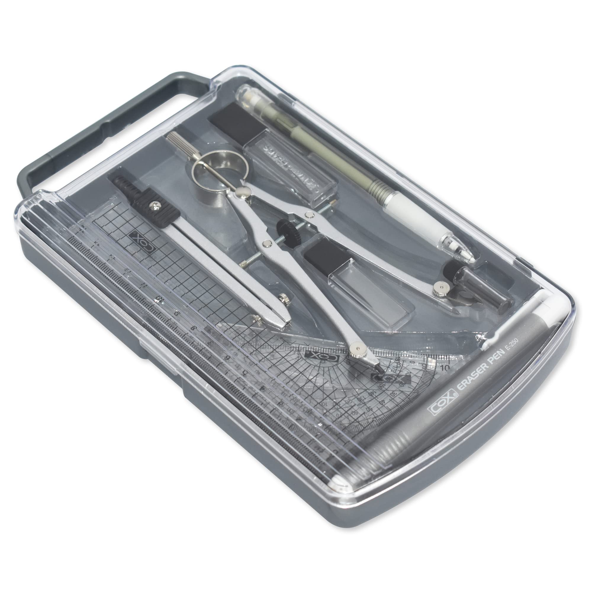 COX Mathematical Sets, 12 Pieces, Made In Taiwan.