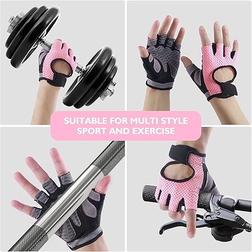Miniatura 4 de Weight Lifting Gloves for Men Women Gym Half-Finger Glove with Anti Slip Palm Hand Protection for Workout Training, Fitness, Hanging, Pull up,