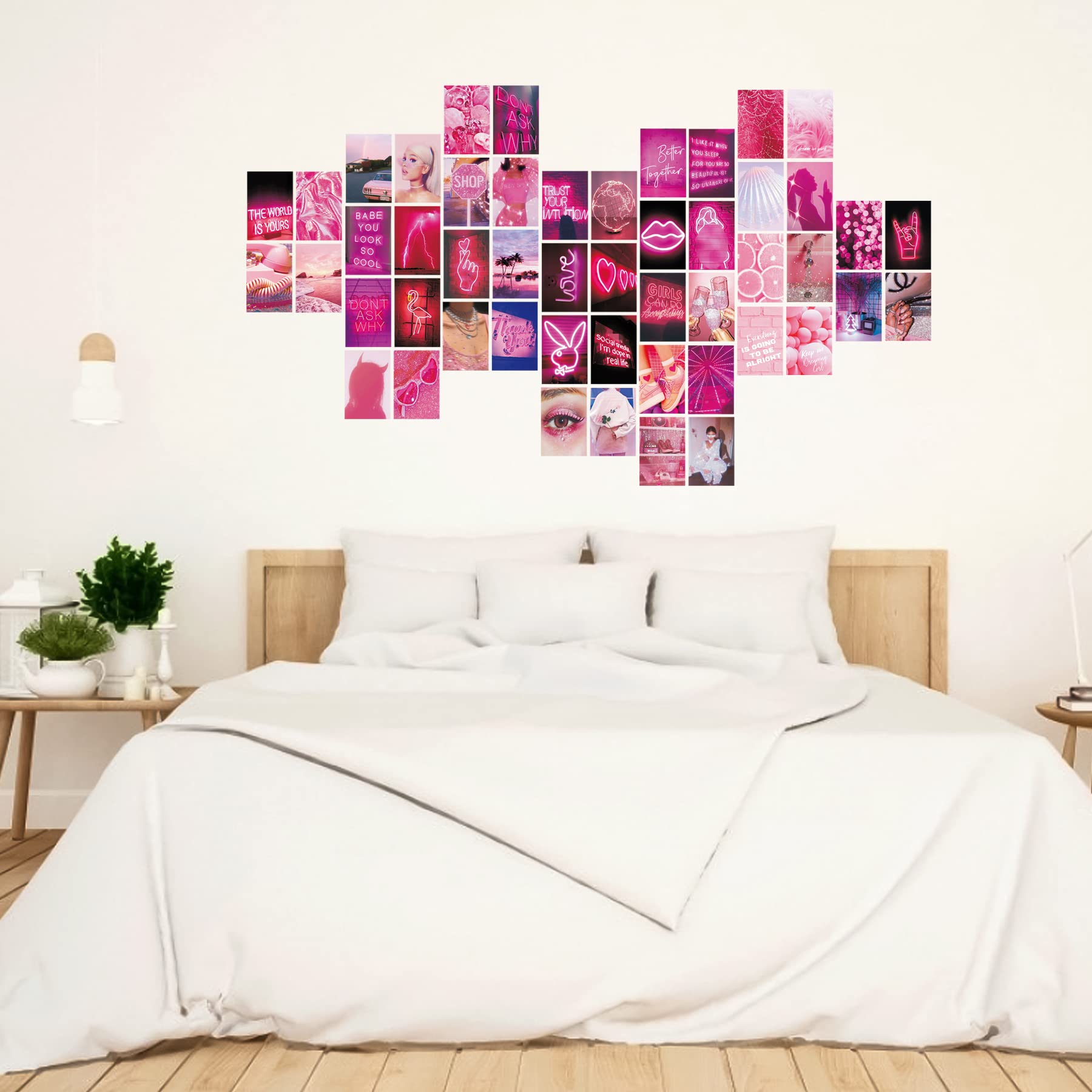 Buy 50pcs Wall Collage Kit Pink Aesthetic Pictures for Bedroom Decor