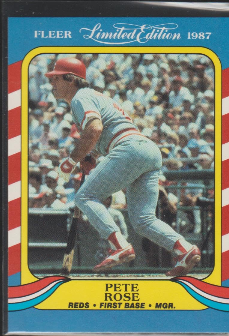 Amazon.com: 1987 Fleer Limited Edition Pete Rose Reds Baseball Card #36 of  44 : Collectibles & Fine Art