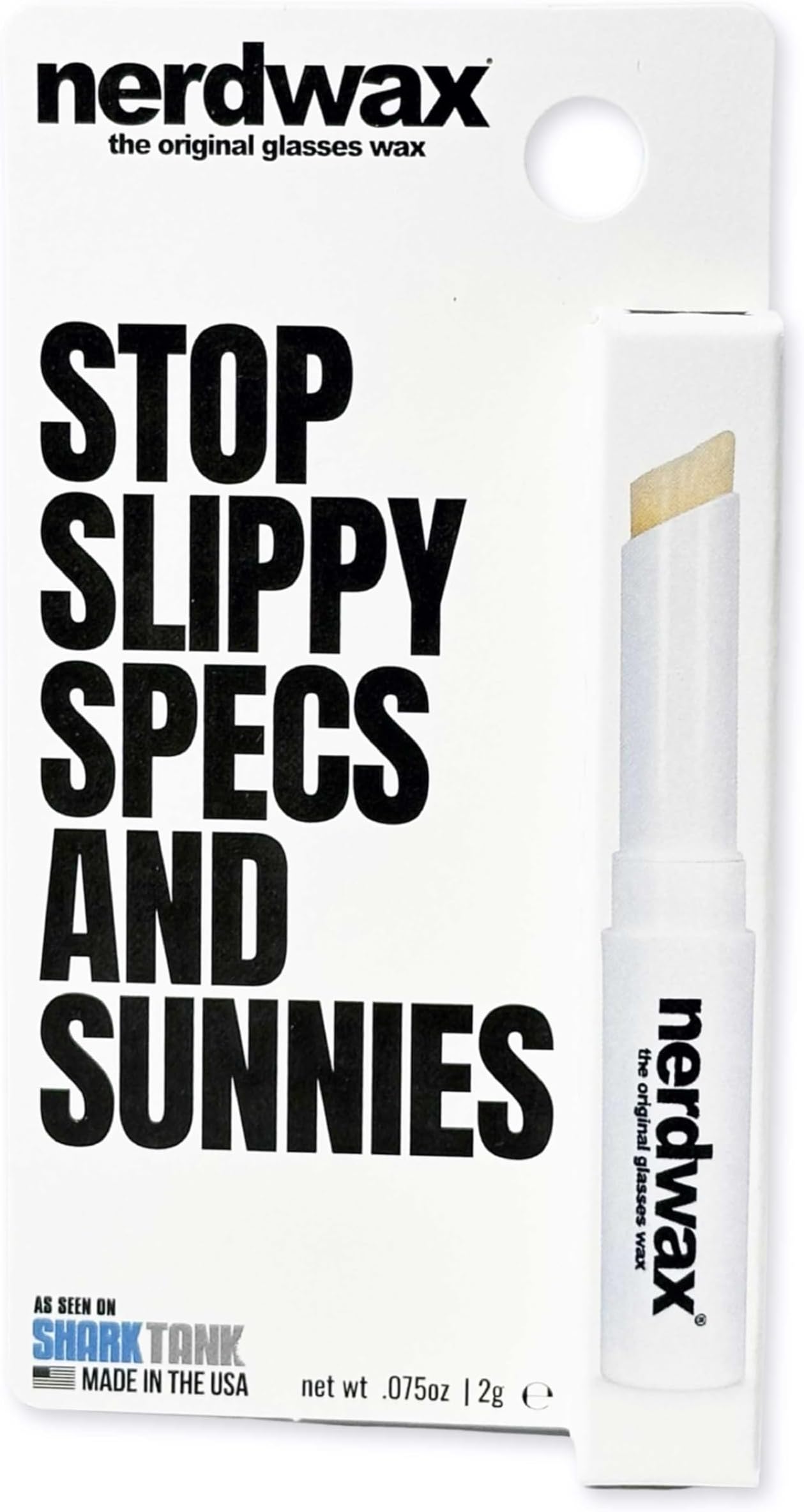 Nerdwax Glasses Wax - Single | Stop Sliding Glasses | Anti-Slip Eyewear Retainer | As Seen on Shark Tank