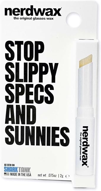 Nerdwax Glasses Wax - Single | Stop Sliding Glasses | Anti-Slip Eyewear Retainer | As Seen on Shark Tank