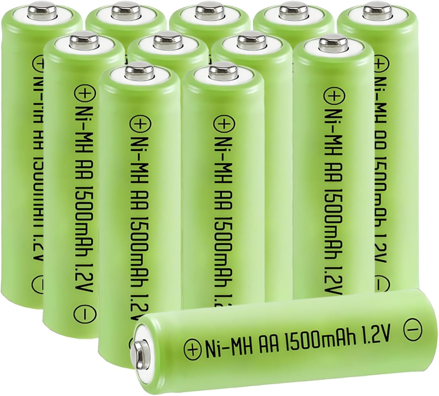 12 Packs 1.2V AA 1500mAh Solar Rechargeable Batteries Long Lasting