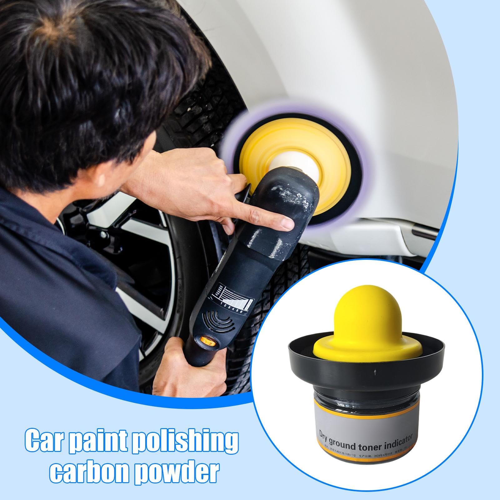 Guide de peinture automobile – Localisateur de défauts de ponçage, outil de détection de poudre | Aide à la réparation d'apprêt pour surfaces de véhicules, localisateur de rayures pour identification