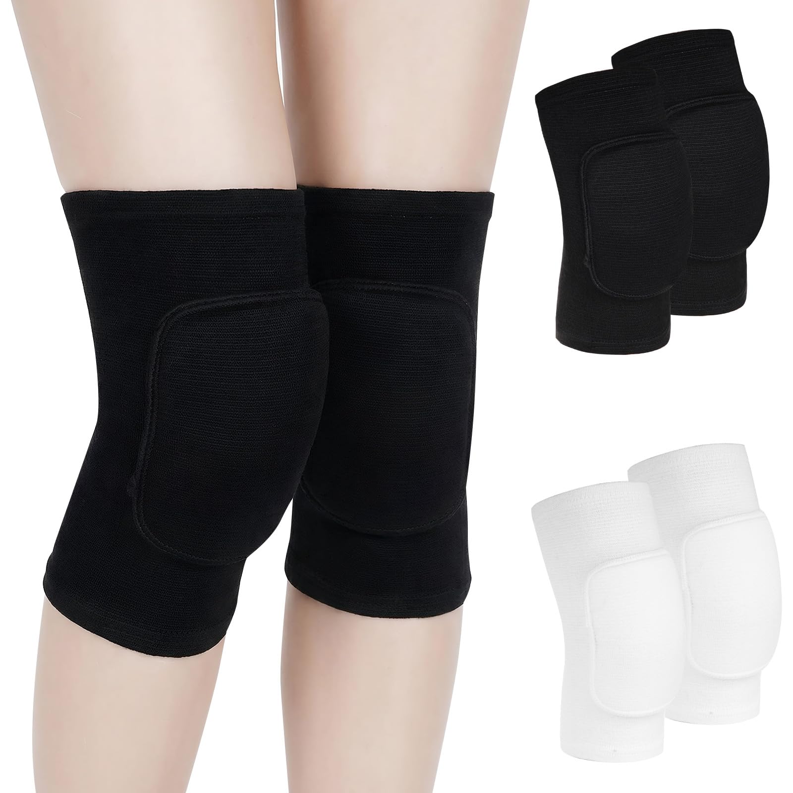 Sucrain Knieschützer, weich, atmungsaktiv, für Damen und Herren, Knieschützer, Kniebandage für Volleyball, Fußball, Basketball, Cheerleading, Tanzen, Yoga, Tennis, Laufen, Radfahren, Workout, Klettern