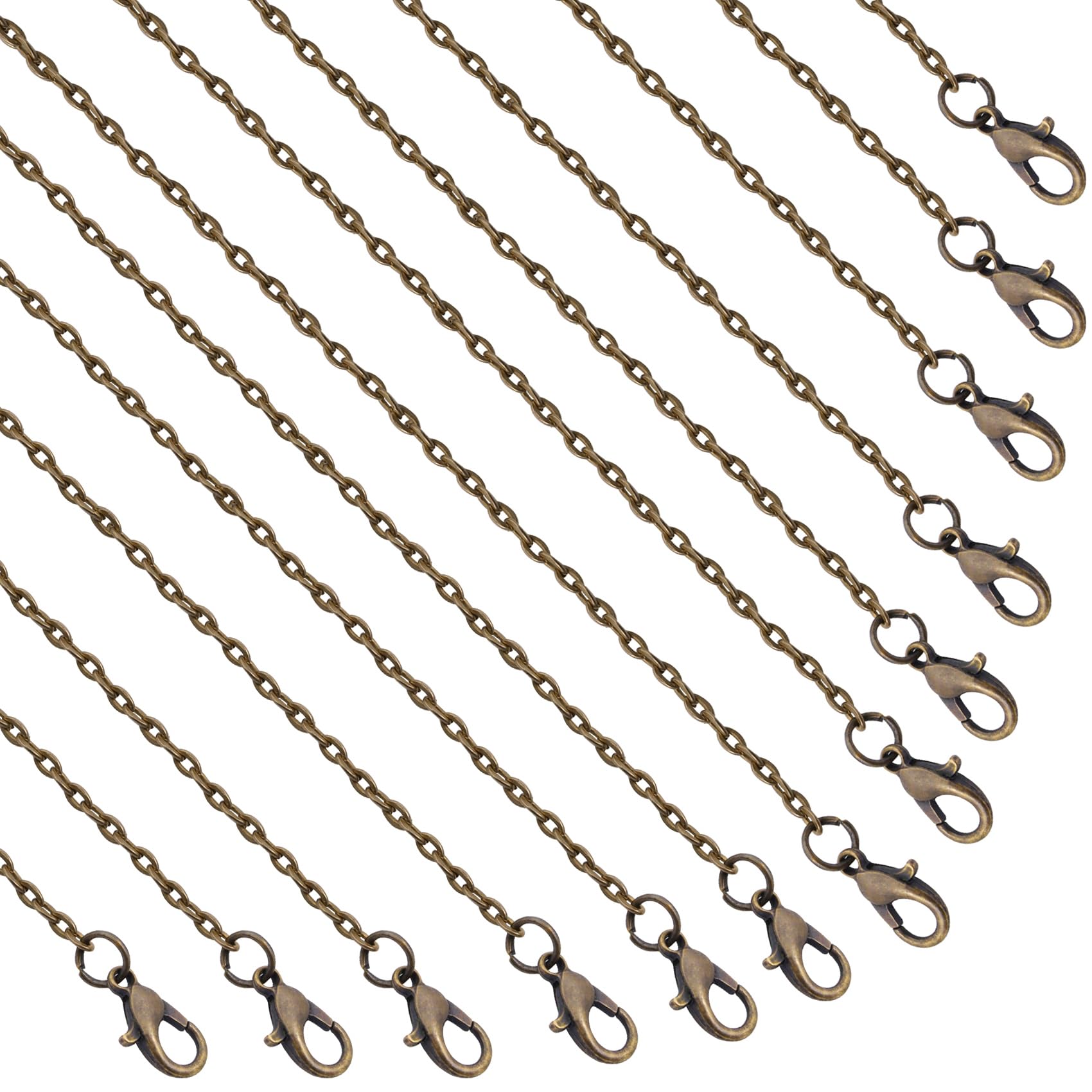 Lemonkey 24 Pack Necklace Chains Bulk,Bronze Plated DIY Cable Link Chains for Jewelry Making 20 Inches โ image 1