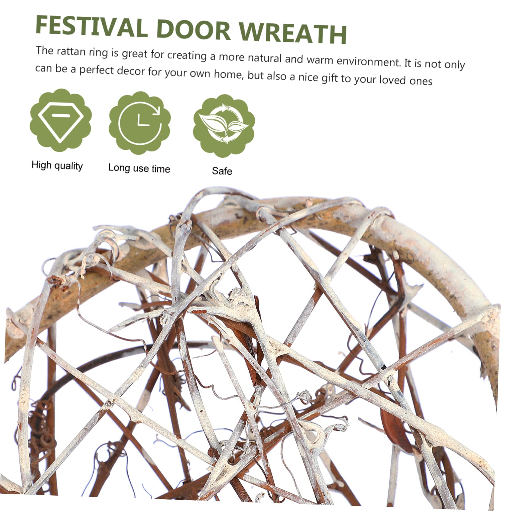Alipis 3 STK Weihnachtlicher Weinkreis Kranzgirlande aus Rattan Quaste Gold Tür Hochzeitsdekoration Weihnachten basteln Kranz liefert Kranz zubehör selber Machen Rattan-Kreis Dark Grey