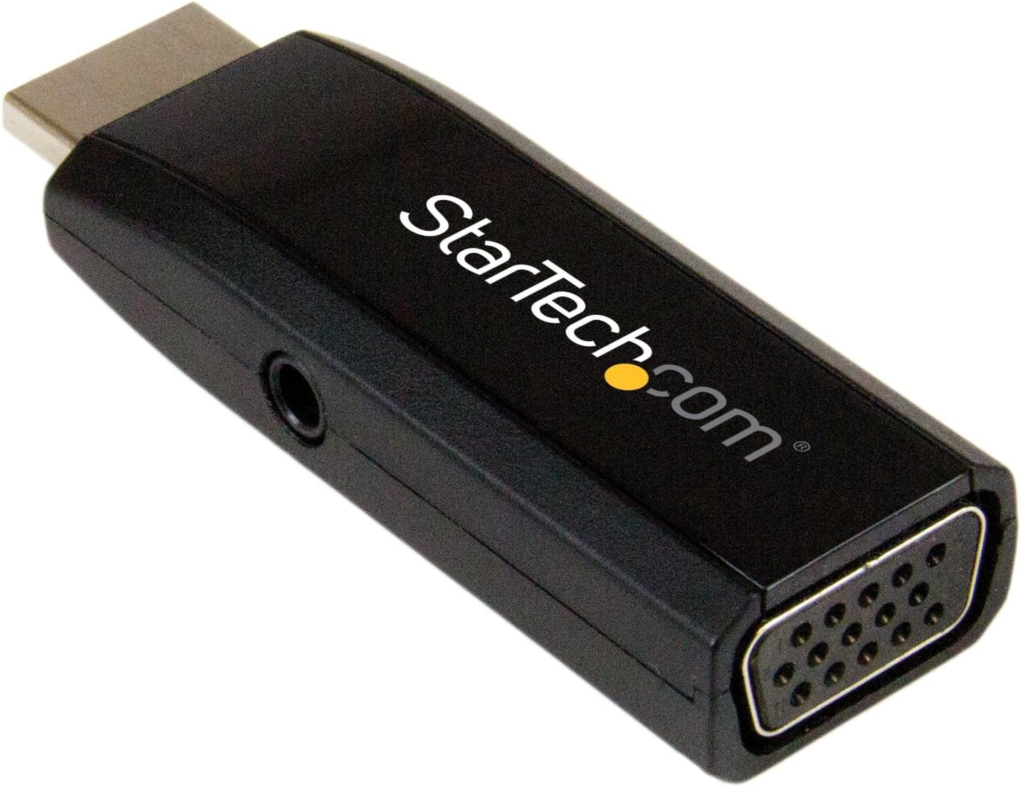 StarTech.com HDMI to VGA Adapter - Aux Audio Output - Compact - 1920x1200 - HDMI to VGA (HD2VGAMICRA) Black
