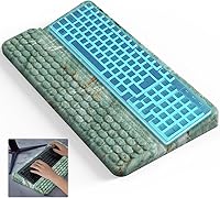 Vista 9 de Soporte de teclado para escritorio, reposamuñecas para teclados, soporte ergonómico para teclados para trabajar fácilmente, almohadilla de muñeca