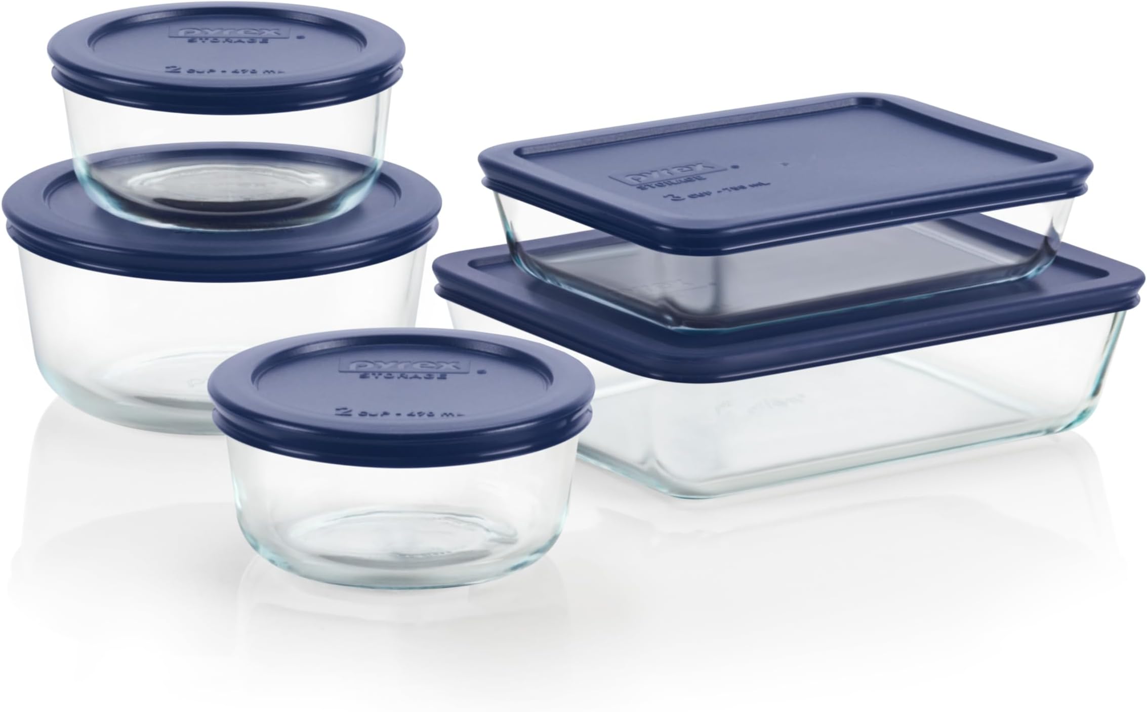 Pyrex 10 Piece Simply Store Food Storage Set, Clear