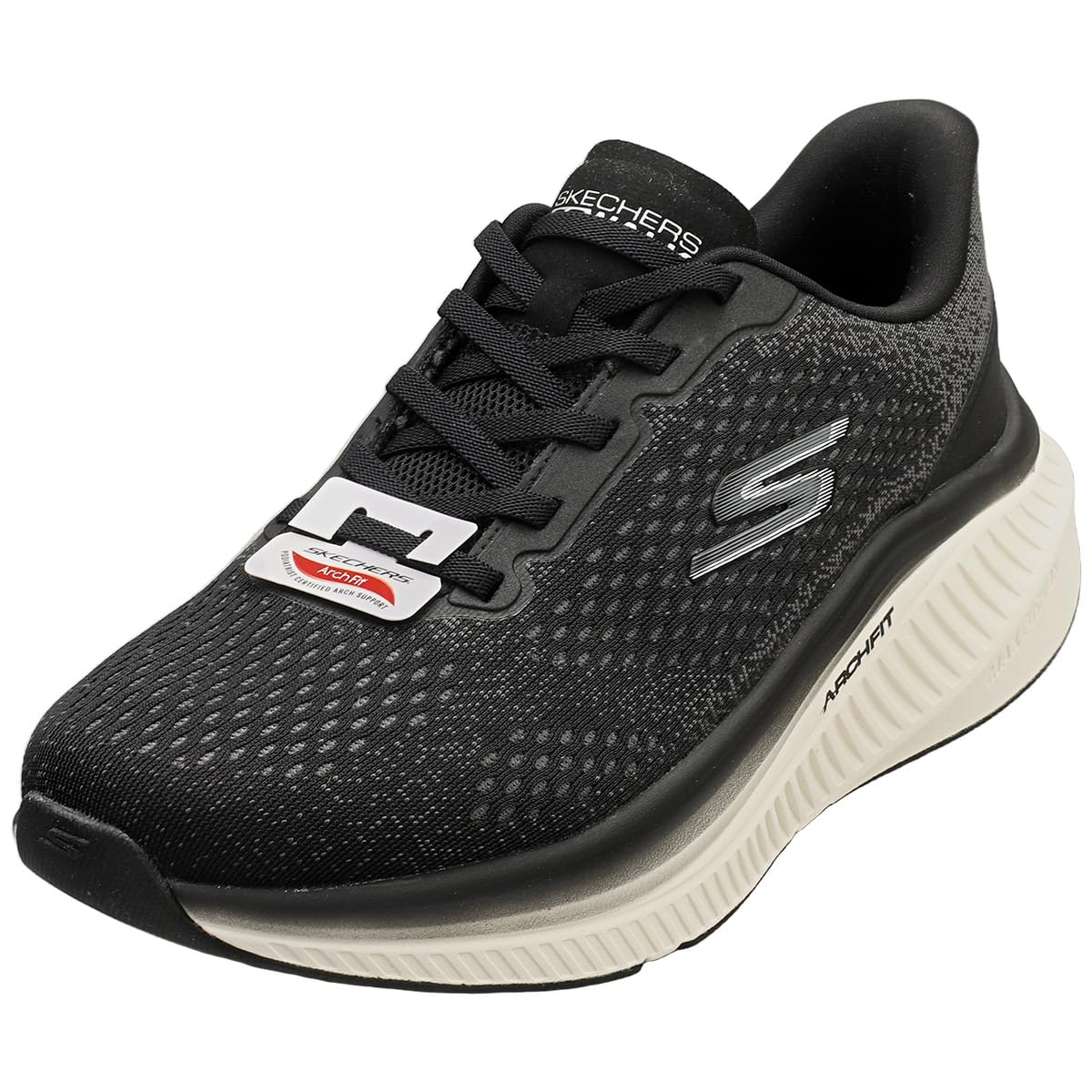 Skechers Black Go Walk Max Cushioning Arch Fit Bungee Trainer