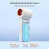 Warmco H1 15000 RPM Turbo El Vantilatörü 5000 mAh Şarjlı Dijital Göstergeli Mini Soğutucu Fan Beyaz