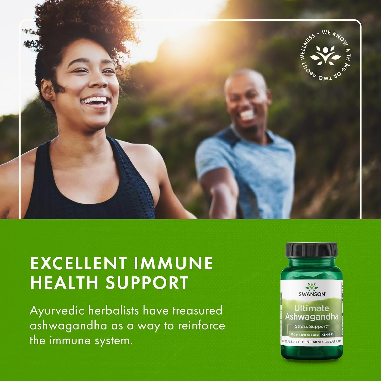 Swanson Ultimate Ashwagandha KSM-66 - Herbal Supplement Supporting Healthy Stress Levels & Relaxation - Natural Formula to Promote a Calm & Relaxed Mindset - (60 Veggie Capsules, 250mg Each) (3 Pack)