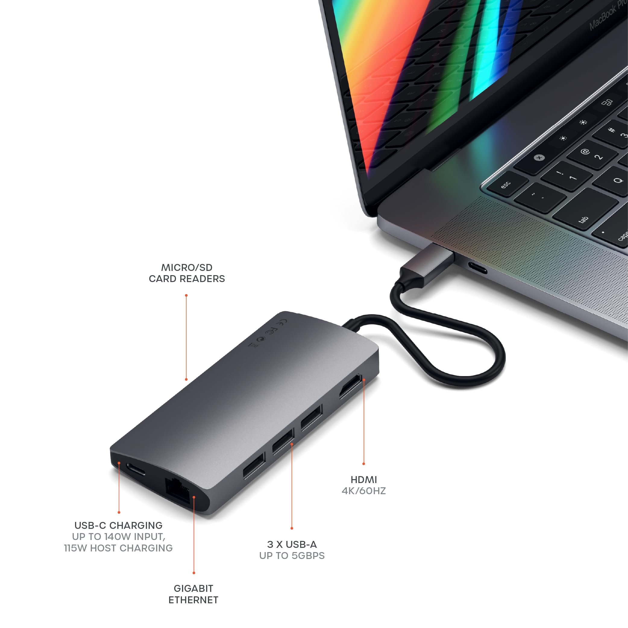 Satechi USB C Hub Multiport Adapter V2