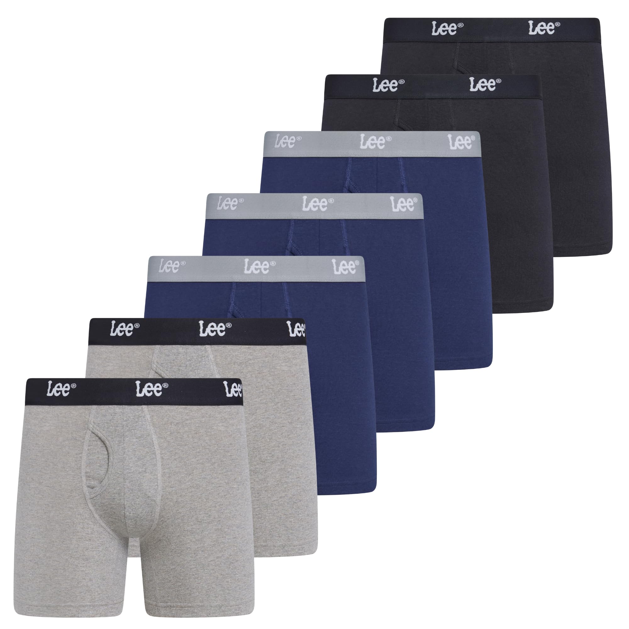 lee mens underwear 7 pack mens boxer briefs for men cotton stretch tagless breathable