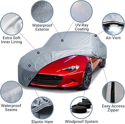 Miniatura 2 de iCarCover Funda de automóvil personalizada para Mazda Miata MX-5 2016-2023  Impermeable para todo tipo de clima y protección UV  Máxima protección