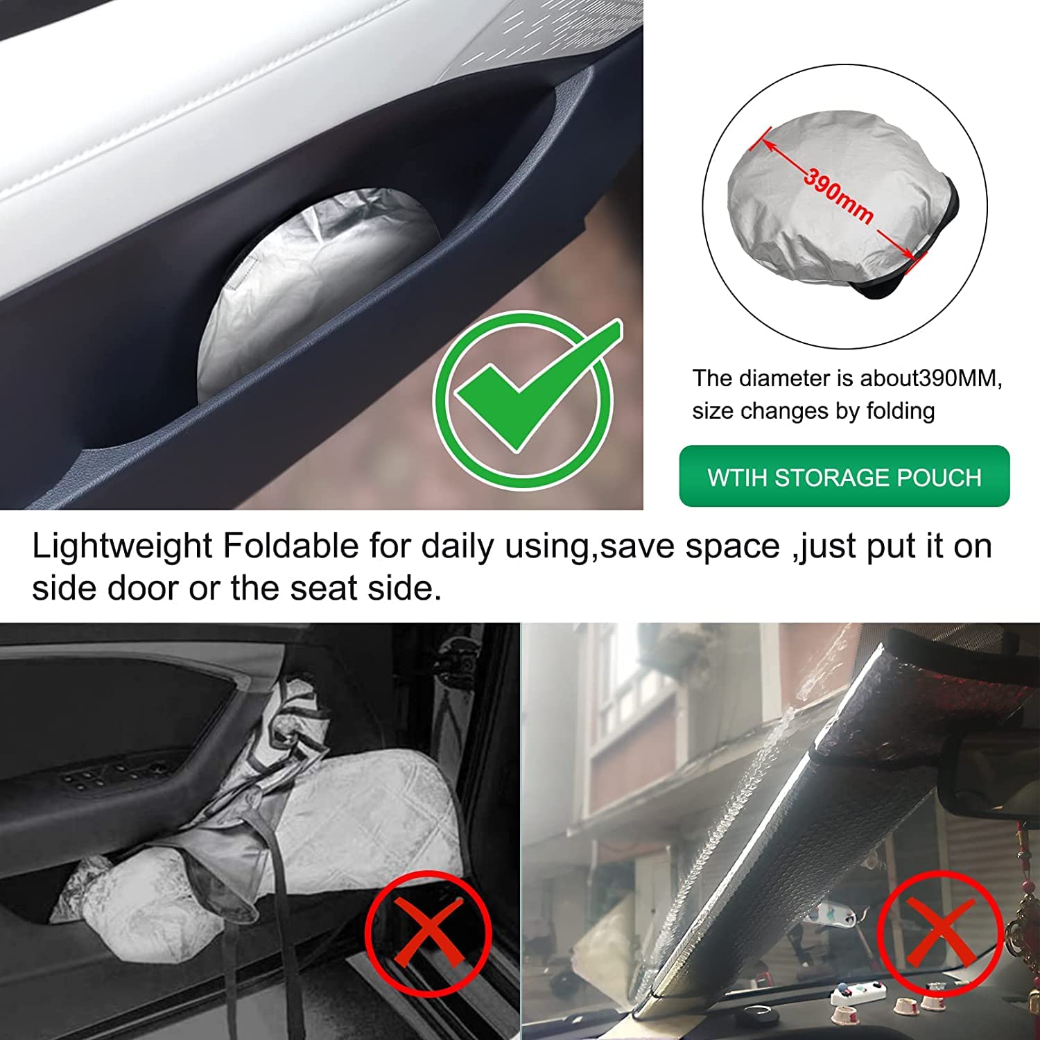 Auto Parasole per parabrezza anteriore per Mazda CX-5 Ⅱ KF 2017 2018 2019 2020 2021, pieghevole, riflettente, protezione dai raggi UV,Silver