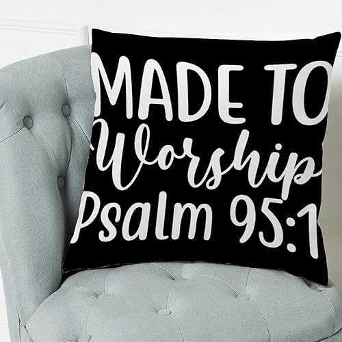 Miniatura 8 de Cojines Decorativos para Sala Bible Verses Pray More Worry Less Pillow Cases Encouraging Bible Verses Modern Sofa Throw Pillow Cover Zippered Couch
