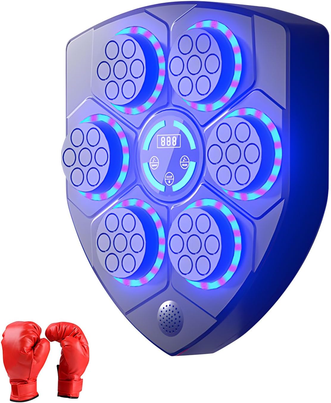 Shock Absorbings Punching Bag with High Elastic Foam Surfaces Included Sound for Safe Joint Protections Workouts Music Punching for Adults