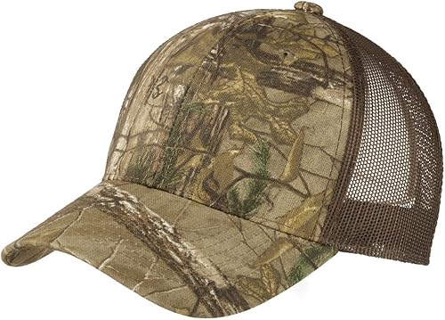 Port Authority Gorra trasera de malla de camuflaje estructurado