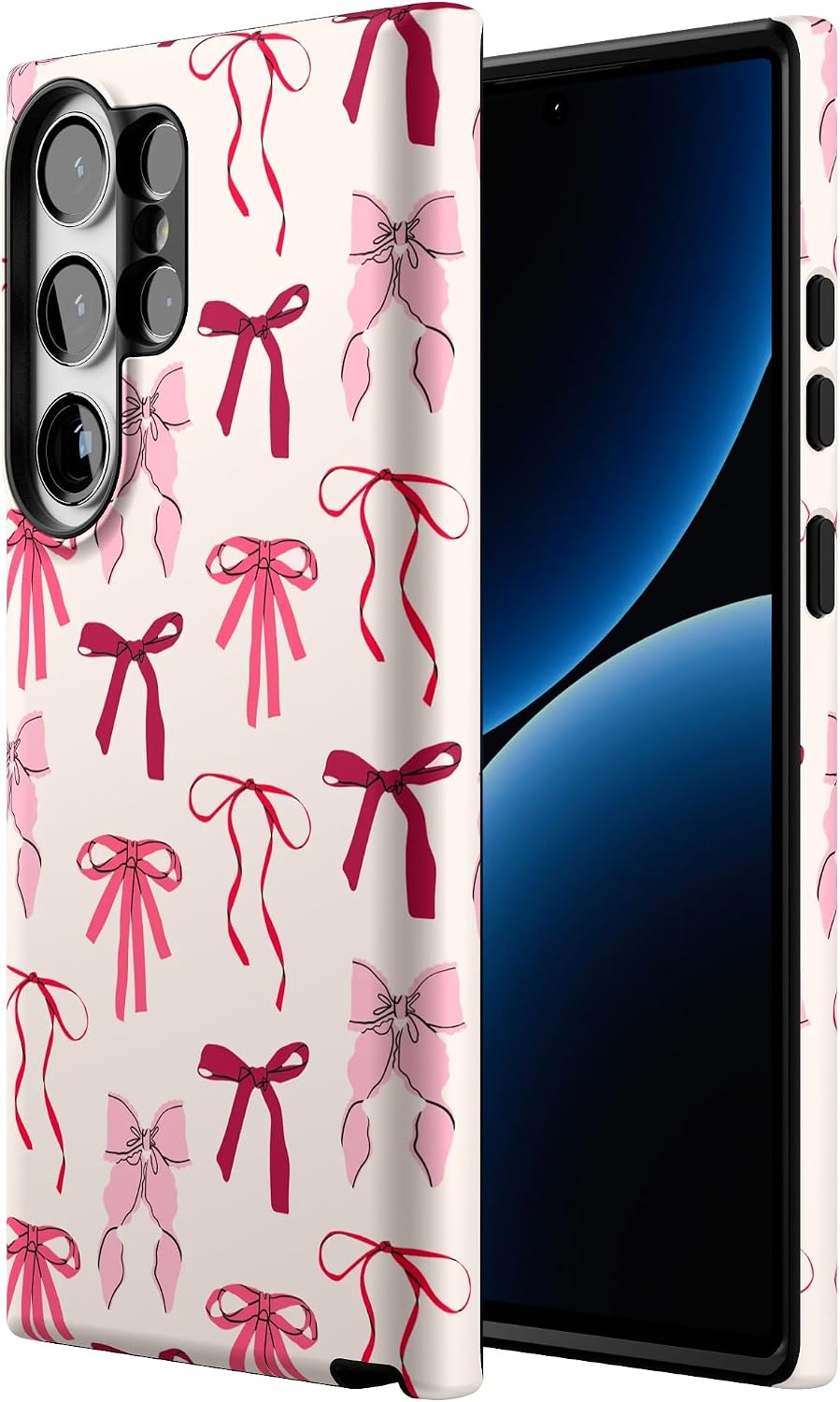 Casely Galaxy S23 Ultra Case | Lover Girlie | Pink Bows | Essential Slim Dual-Layer Protective Design