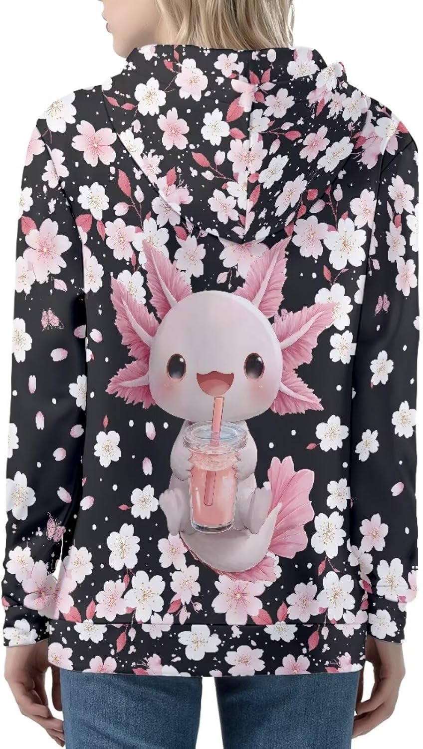 Showudesigns Women's Clothing Zip Up Hoodies XS-5XL Fashion Sweatshirts Clothes Fall Pullover Tops - Image 4