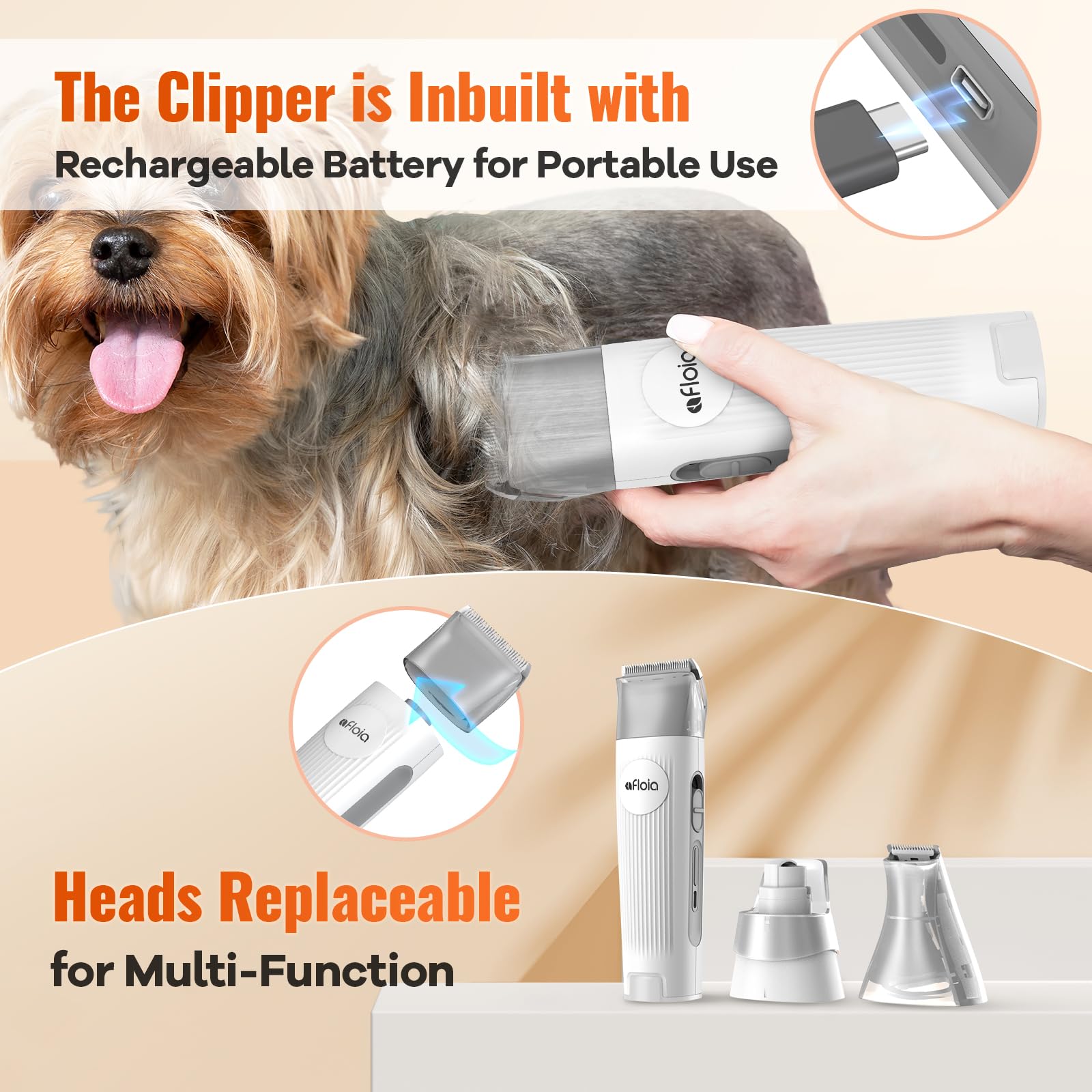 Amazon.co.jp: Afloa 犬用グルーミングキット 掃除機、犬用ブラシ&犬用