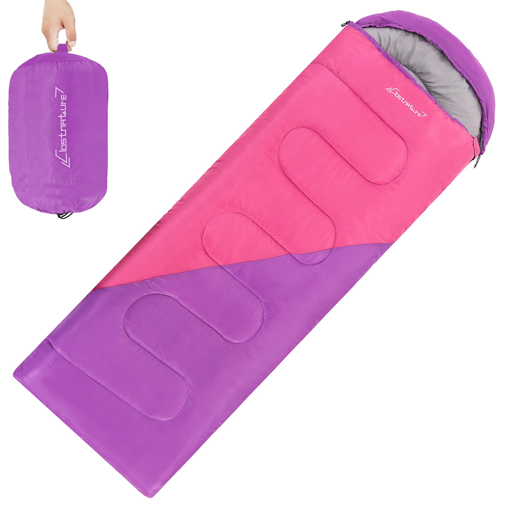Clostnature Sac de Couchage Léger pour Camping - Sac de Couchage Rectangulaire Décontracté en Plein Air avec Petite Taille pour Adultes, Femmes, Hommes Randonnée, Sports(Fermeture éclair Gauche)