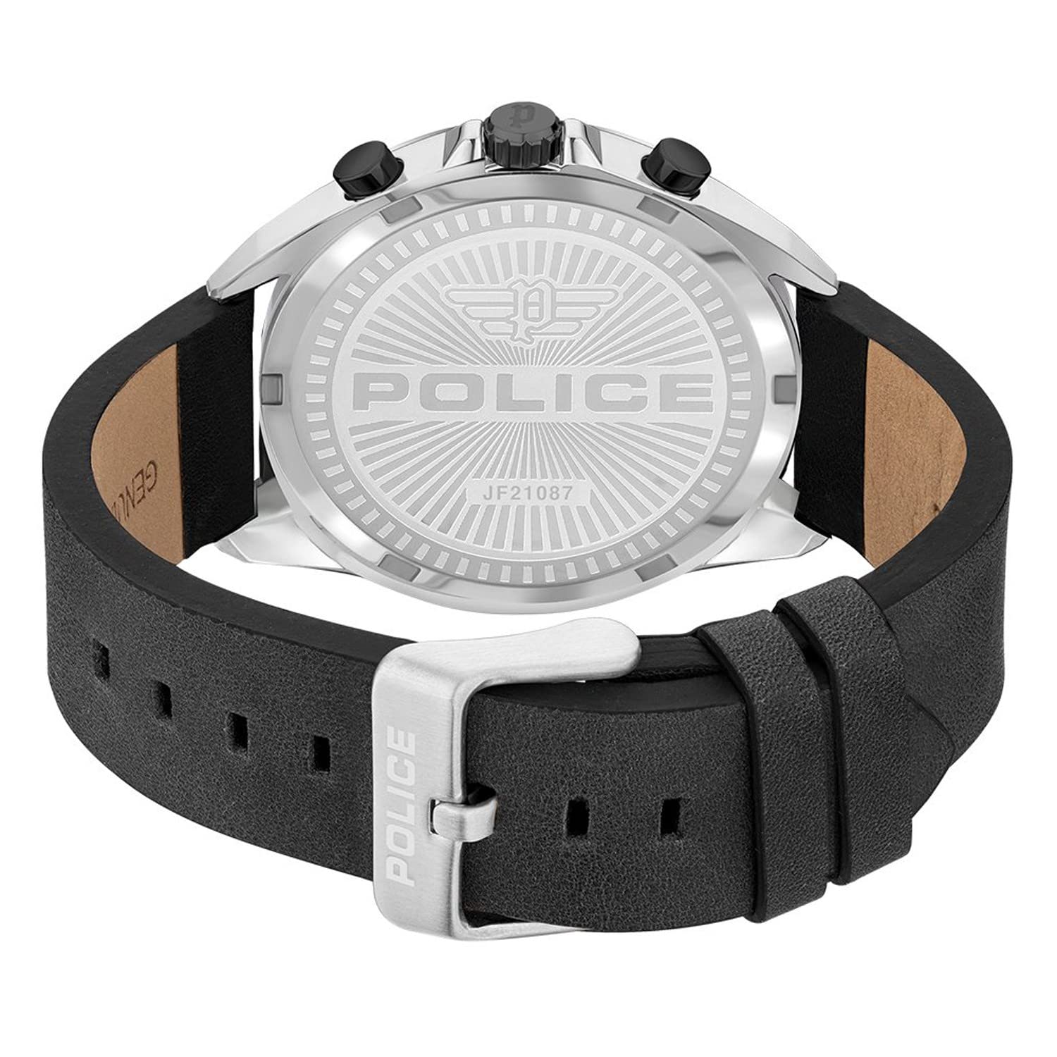 Police watches zenith orologio Uomo Analogico Al quarzo con cinturino in Pelle di vitello PEWJF2108740