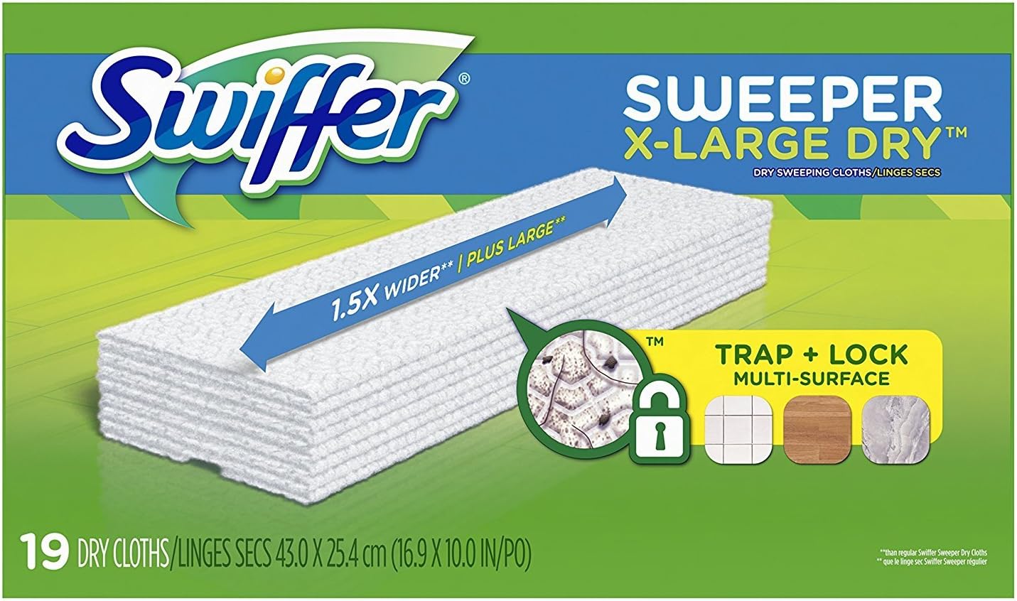 Swiffer Sweeper XL Dry Sweeping Pad Refills for Floor Mop, Unscented