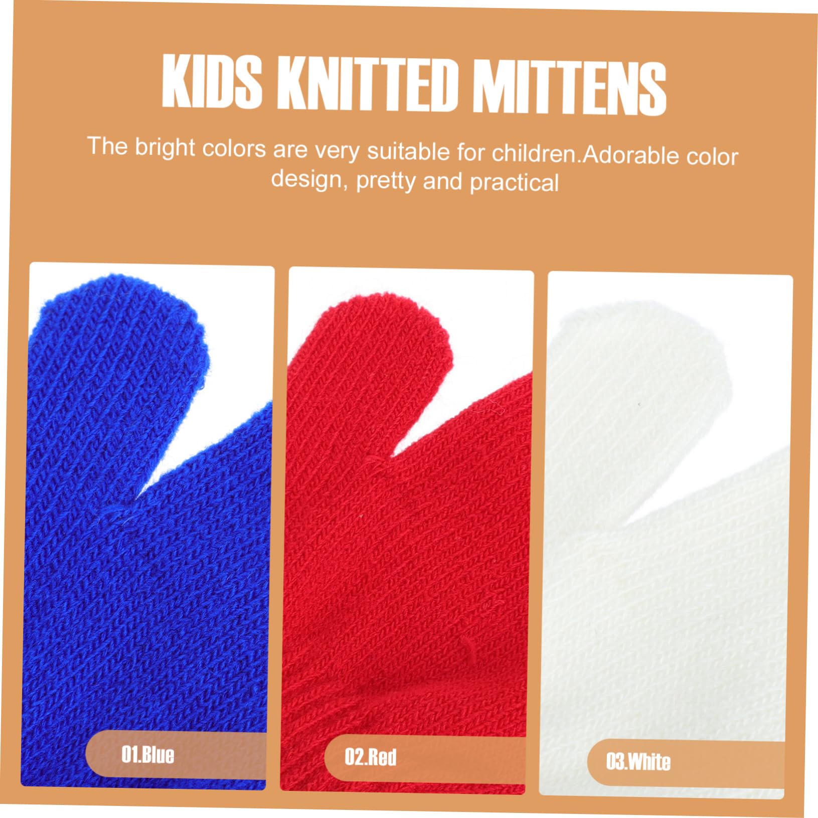 LIFKOME 48pares Guantes Para Niño Niña Mitones Cómodos y Cálidos Para Invierno Protección Completa Para Manos Disponibles