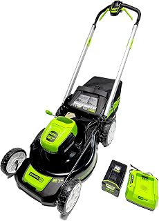80V 21-Inch Self-Propelled Cordless Lawn Mower, 4Ah Battery and Charger Included