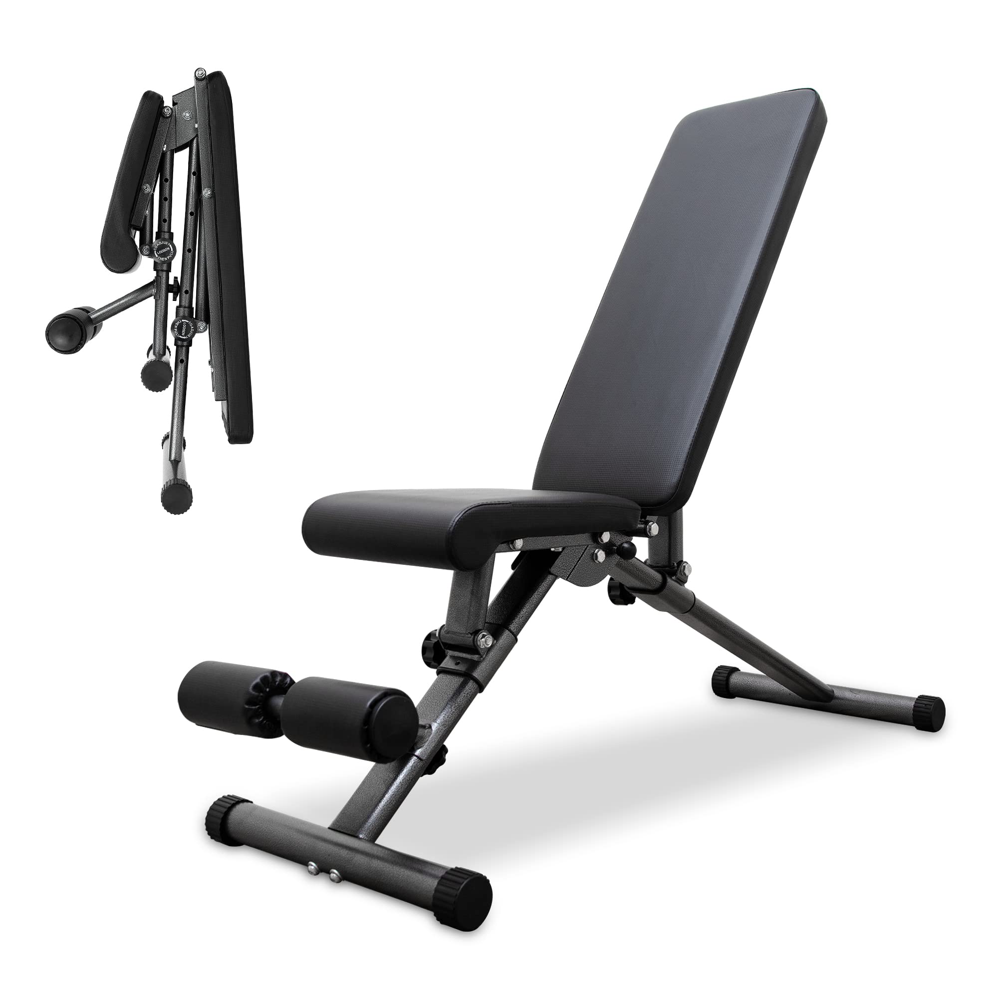 Foldable Exercise Workout Weight Bench and Easy To Carry Adjustable Strength Workout Weight Bench