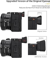 Vista 4 de Visor de cámara de silicona suave extendido A6700, especialmente diseñado para Sony A6700 Alpha APS-C sin espejo, reemplaza el visor de Sony