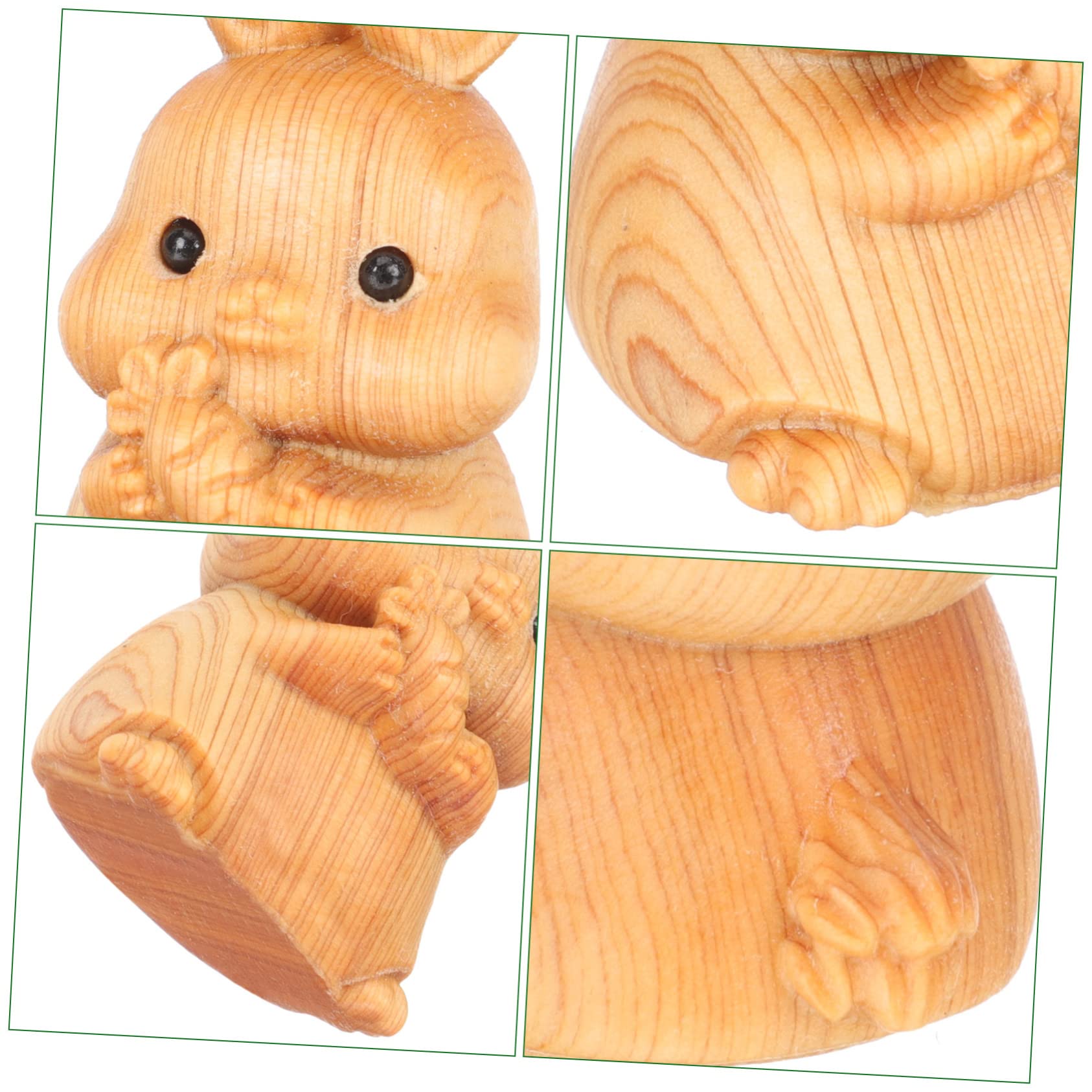 Alipis 5 Sätze Niedliche Holz Osterhasen Figuren Dekoratives Desktop Ornament Für Zuhause Für Ostern Buchregal Und Fensterdekoration 2 Stück * 5