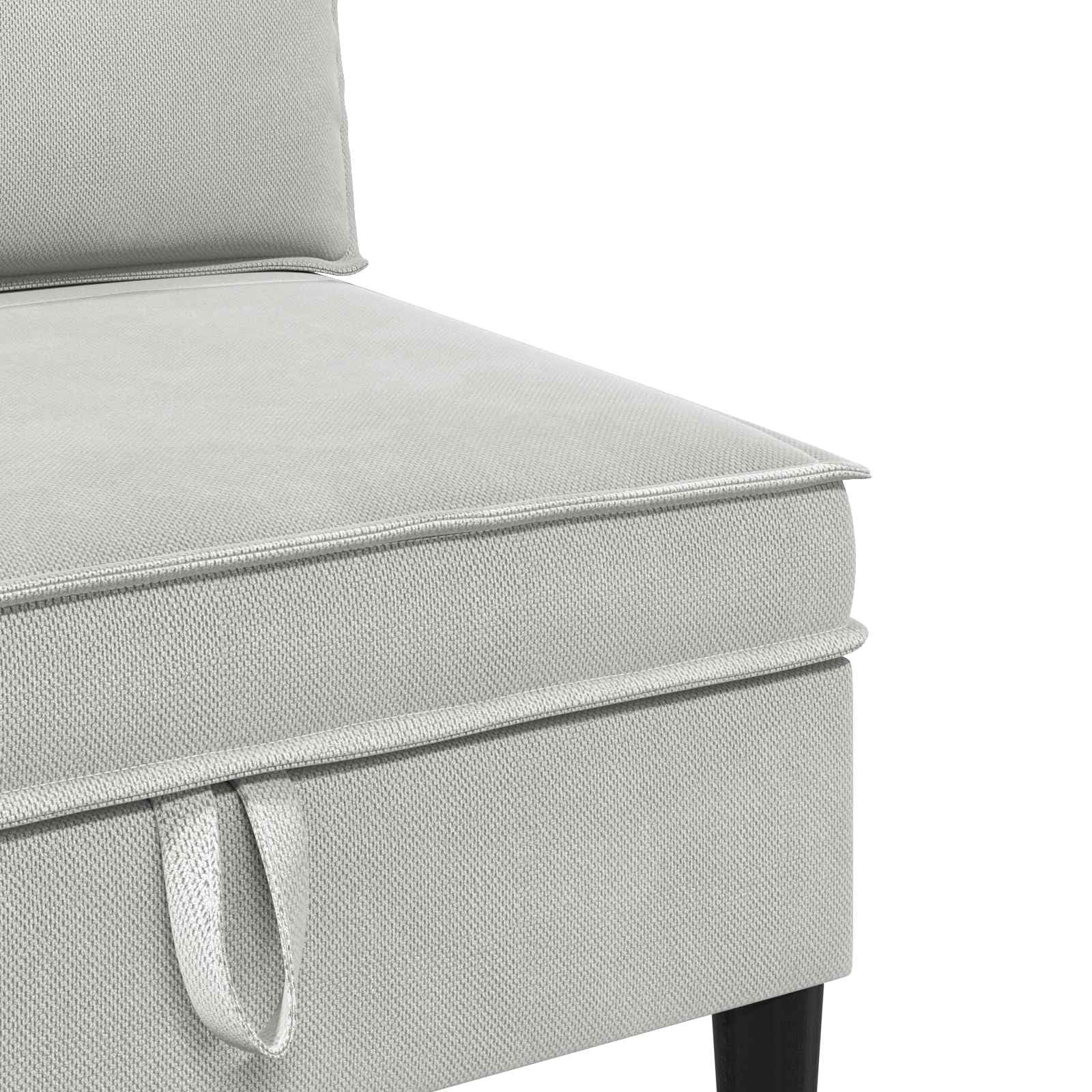 Sofa Wohnzimmer, Wohnzimmer Couch, Wohnzimmer Sofa, Wohnzimmergarnitur 3 STK. Hellgrau Stoff