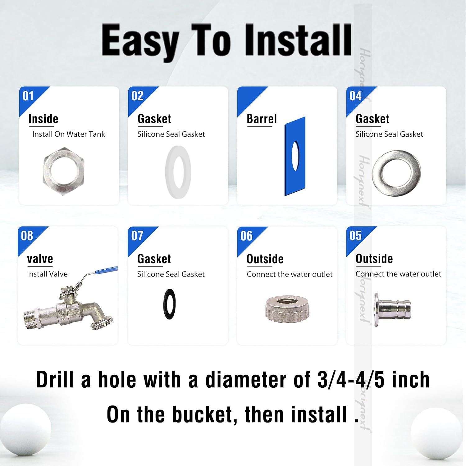 Beer Brewing Bulkhead Ball Valve Kit, SS 1/2" Elbow Barb