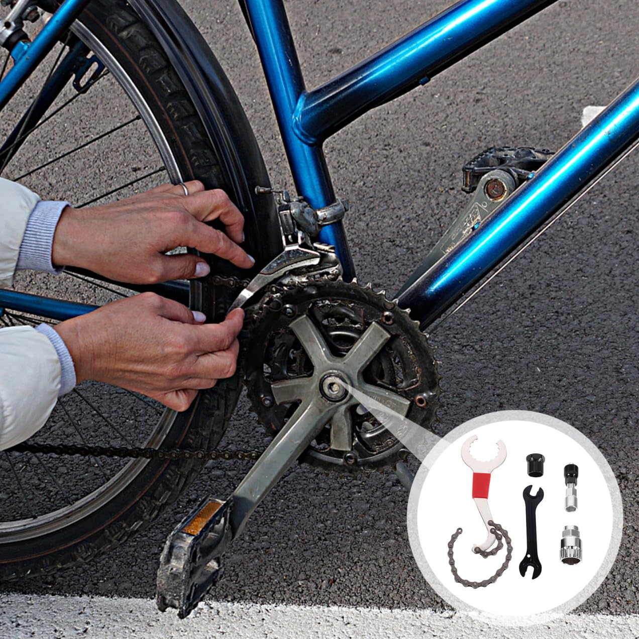 POPETPOP Herramientas de Reparación de Bicicletas Extractor de Bielas Extractor de Brazo de Biela para Bicicleta Dispositivo de Rueda Uso para Mantenimiento