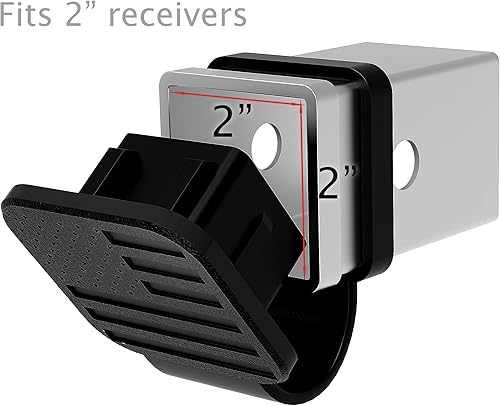 Vista 3 de Enchufe de la cubierta del enganche de la bandera negra de Estados Unidos (receptores de 2 pulgadas)