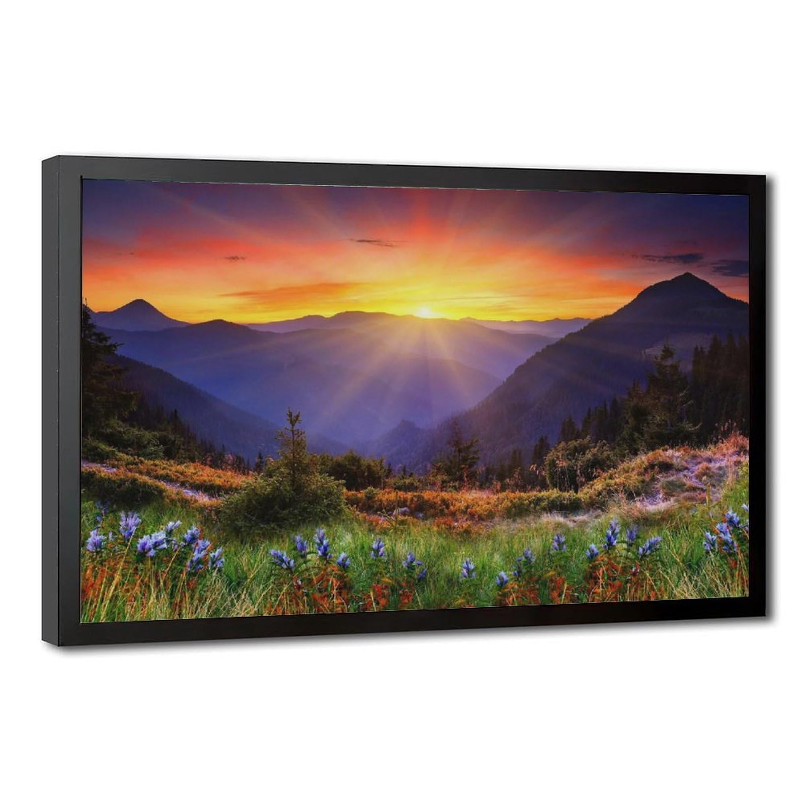 Bareronor Mountain View Poster Canvas Poster Bedroom Decor Landscape Office Room Decor Gift 20" L X 30" W