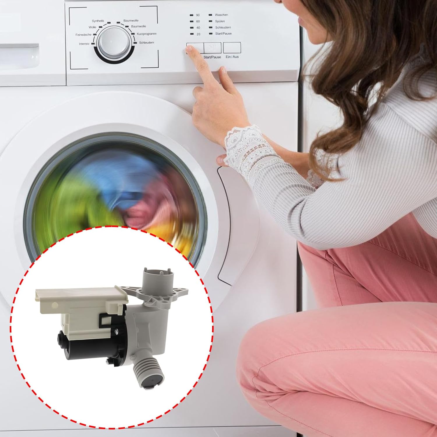 5304524452 Washer Dryer Drain Pumping Assembly Washer Pumping Replacement Part for AP6989734 PS16218540 Accessories